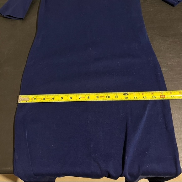 Ralph Lauren Women’s Navy Blue Bodycon Pencil Dress Size M Cotton - Picture 10 of 11